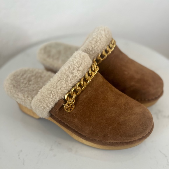 NWOB Tory Burch Suede Clogs Mules size 6.5 - Picture 12 of 12